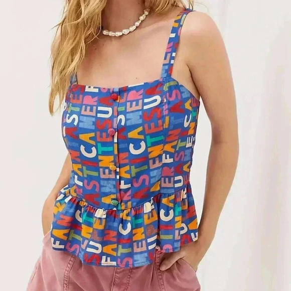 Anthropologie Tops - Farm Rio Fantastic Peplum Tank